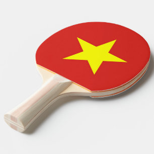 Raquete De Ping Pong Ping pong com bandeira do Vietnã