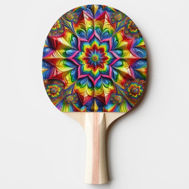 Raquete De Ping Pong Ping pong com cores LGBTQ (Verso)