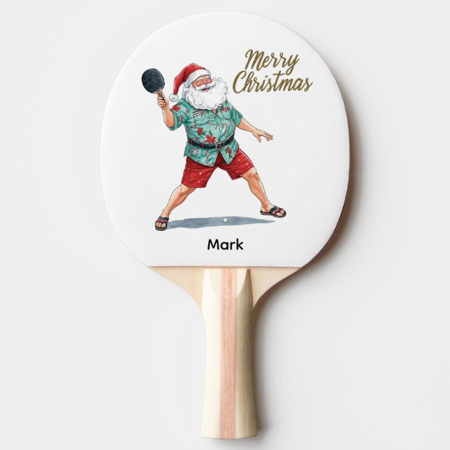 Raquete De Ping Pong Ping Pong  Merry Christmas with Santa Claus Ping P (Frente)