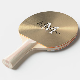 Raquete De Ping Pong Ping Pong Metálico Dourado de luxo e profissão