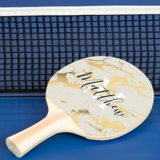 Raquete De Ping Pong Ping Pong Metálico Dourado de luxo e profissão