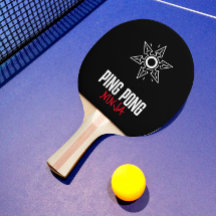 Ping Pong Ninja Texto Vermelho e Branco Moderno