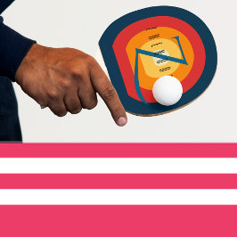 Raquete De Ping Pong Ping Pong - Nome Editável Personalizado - Cubo Ini