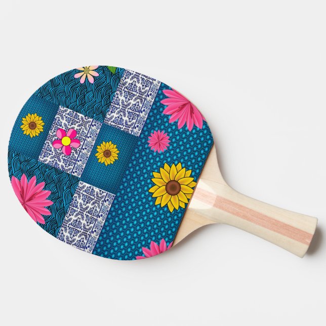 Raquete De Ping Pong Ping Pong Paddage Floral (Lateral)