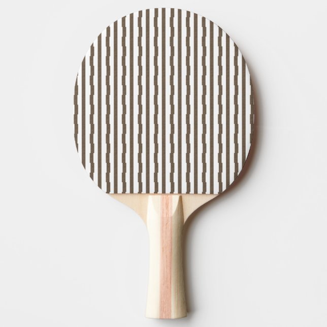 Raquete De Ping Pong Ping Pong Paddle Brown & White Stripe  (Frente)