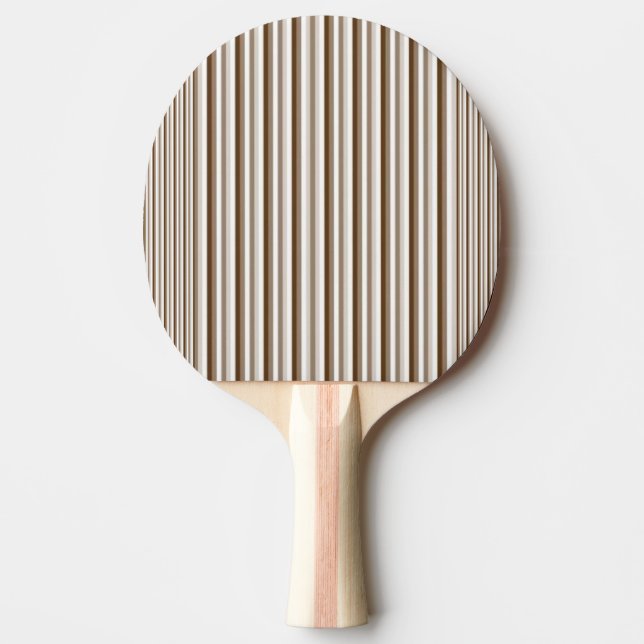 Raquete De Ping Pong Ping Pong Paddle Brown & White Stripe (Frente)