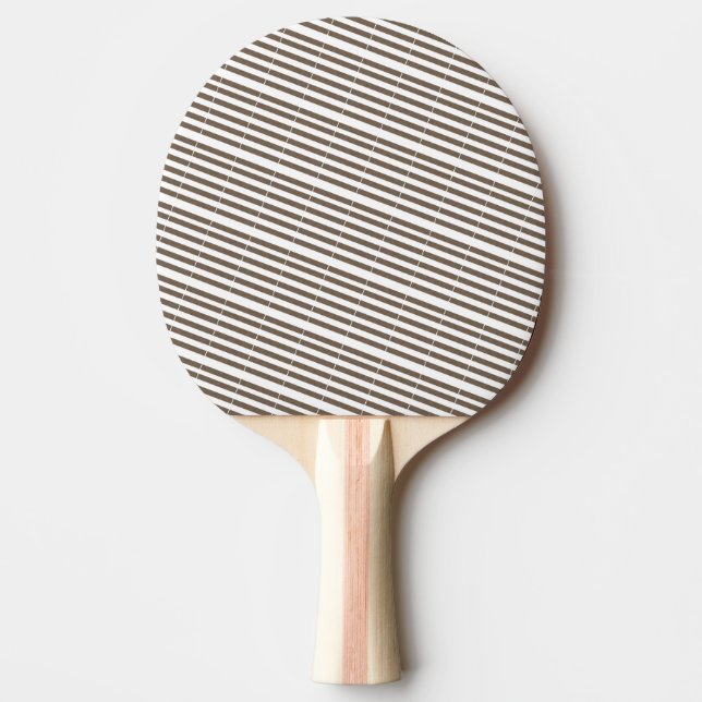 Raquete De Ping Pong Ping Pong Paddle Brown & White Stripe  (Frente)
