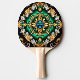 Raquete De Ping Pong Ping pong paddle com as cores brasileiras