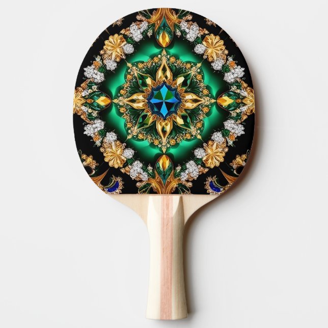 Raquete De Ping Pong Ping pong paddle com as cores brasileiras (Verso)