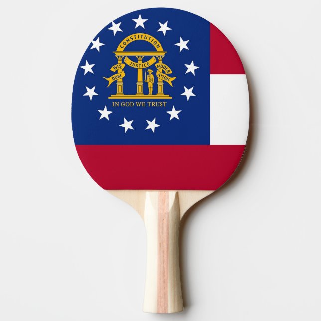 Raquete De Ping Pong Ping pong paddle com bandeira da Geórgia, EUA (Verso)