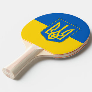 Raquete De Ping Pong Ping pong paddle com bandeira da Ucrânia