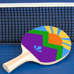 Raquete De Ping Pong Ping pong paddle com bandeira de Primavera Manitou
