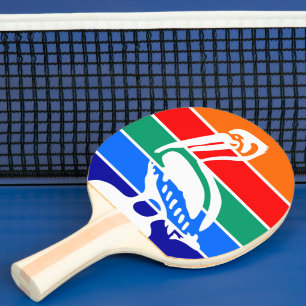 Raquete De Ping Pong Ping pong paddle com bandeira de Rua. Petersburgo