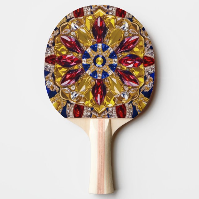 Raquete De Ping Pong Ping pong paddle com cores colombianas (Verso)