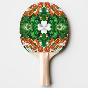 Raquete De Ping Pong Ping pong paddle com cores irlandesas
