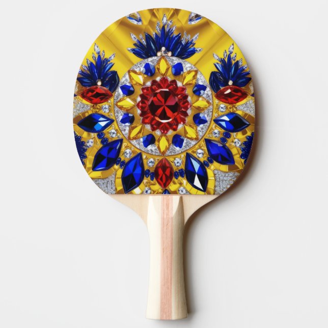 Raquete De Ping Pong Ping pong paddle com cores romenas (Verso)