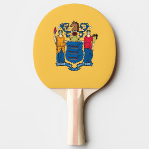 Raquete De Ping Pong Ping pong paddle com Flag of New Jersey, EUA