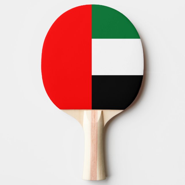 Raquete De Ping Pong Ping pong paddle com sinalizador dos EAU (Frente)