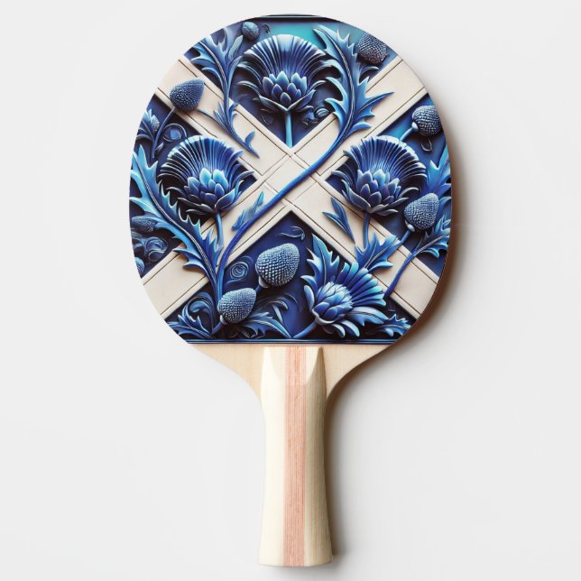Raquete De Ping Pong Ping pong paddle com Thistles escoceses (Verso)