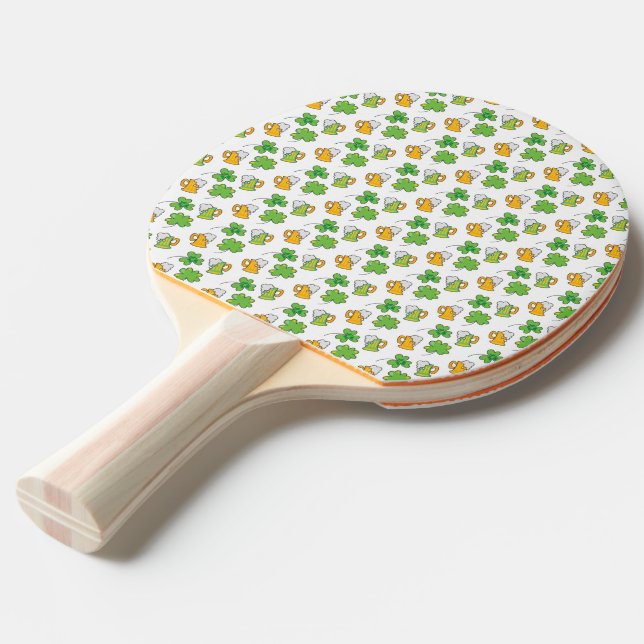 Raquete De Ping Pong Ping Pong Paddle do Dia de Patrick (Frente inclinada)