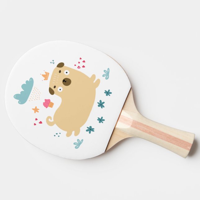 Raquete De Ping Pong Ping Pong Paddle Feliz (Lateral do verso)