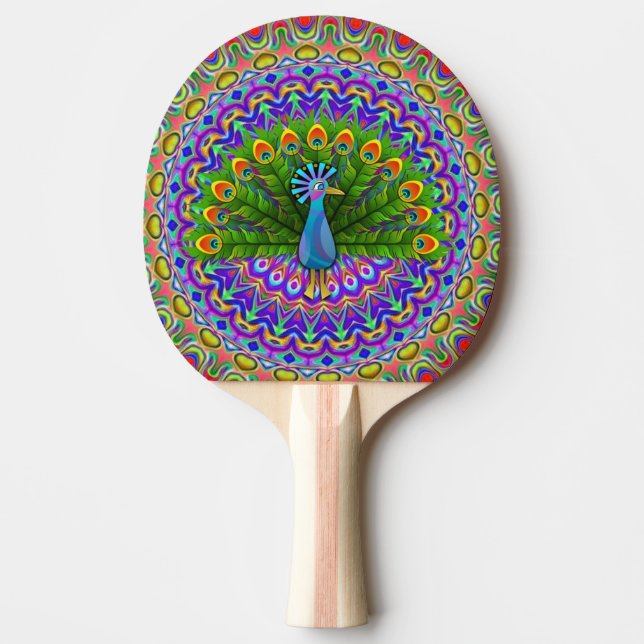 Raquete De Ping Pong Ping Pong Paddle Peacock (Frente)