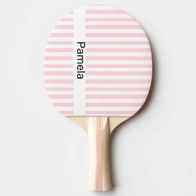 Raquete De Ping Pong Ping Pong Paddle Pink & White Stripe (Frente)