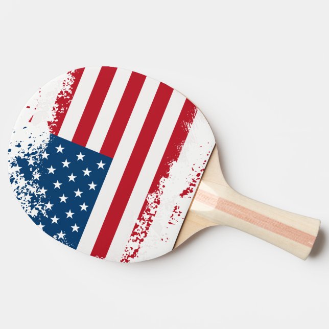 Raquete De Ping Pong Ping Pong Paddle-USA Flag (Lateral)