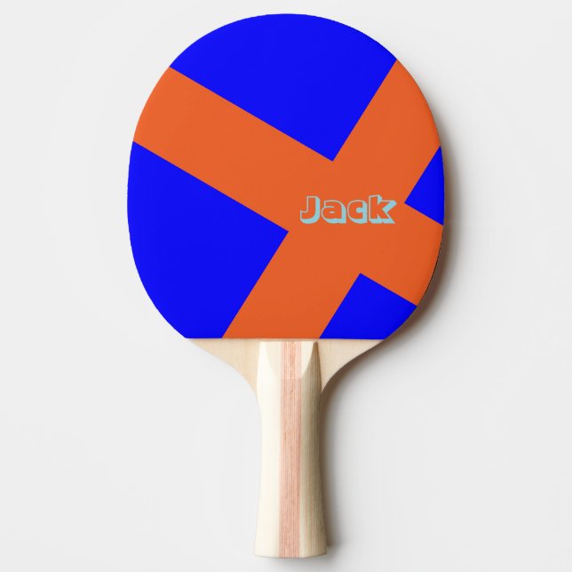 Raquete De Ping Pong Ping Pong Paddle Vermelho Laranja (Frente)
