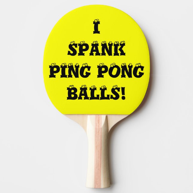 Raquete De Ping Pong Ping Pong Paddles personalizados e amarelos do Spa (Frente)