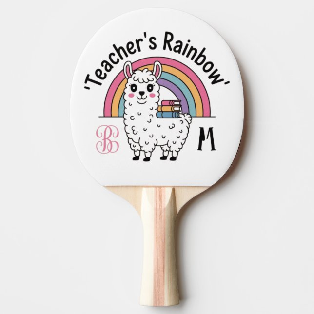 Raquete De Ping Pong Ping Pong Ping Paddle personalizado "Arco-Íris do  (Frente)
