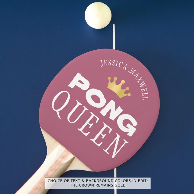 Raquete De Ping Pong PING PONG QUEEN Personalizável Rosa Personalizável (Criador carregado)