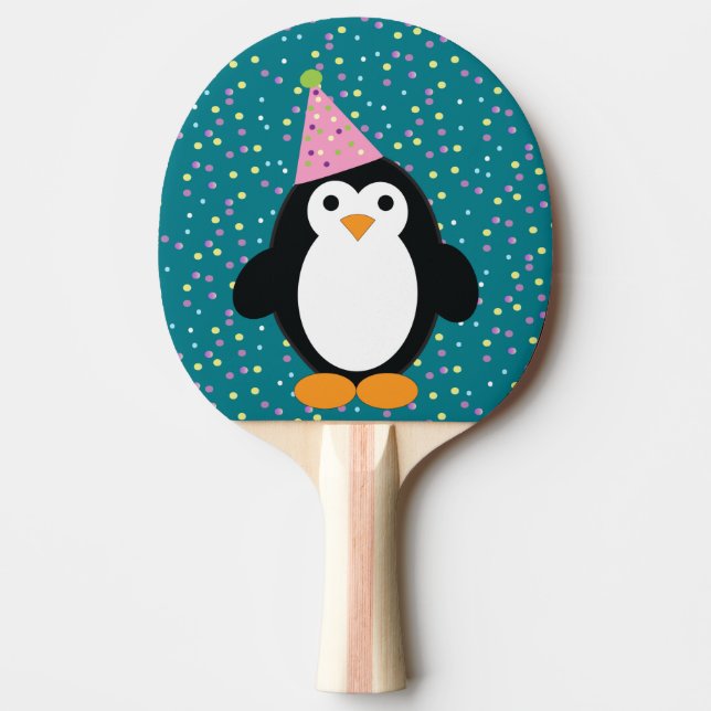 Raquete De Ping Pong Pinguim do Partido Custa (Frente)