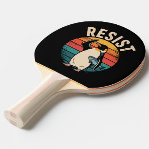 Raquete De Ping Pong Pinguim Engraçado Resiste Protesto Contra Tarifas