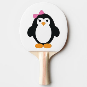 Raquete De Ping Pong Pinguim Garota Bonita