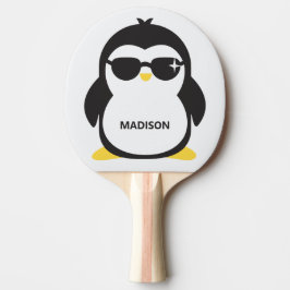 Raquete De Ping Pong Pinguim legal de nome personalizado