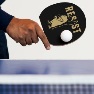 Raquete De Ping Pong Pinguim resiste aos pinguins protestando contra ta