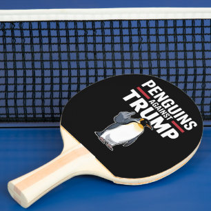 Raquete De Ping Pong Pinguins Resistentes Contra Trump com Nadadeiras L
