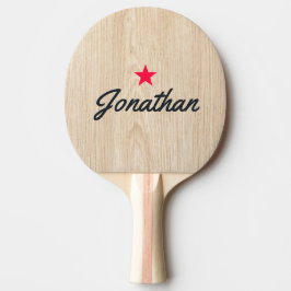 Raquete De Ping Pong Pinheiro Branco Vintage Star Assinatura