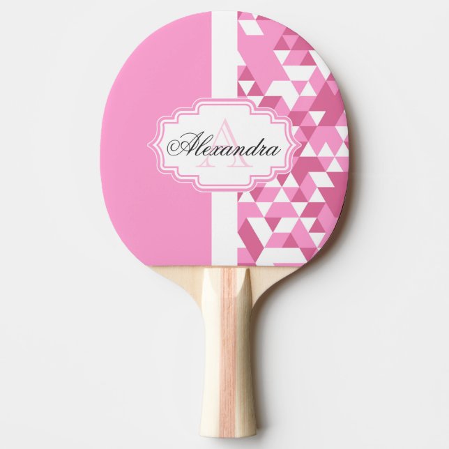 Raquete De Ping Pong Pink Abstract Pattern (Frente)