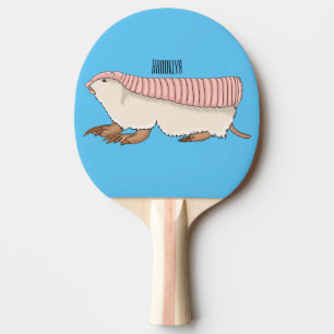 Raquete De Ping Pong Pink fairy armadillo cartoon illustration 