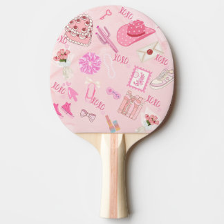 Raquete De Ping Pong Pink Kawaii girly pingpong paddle