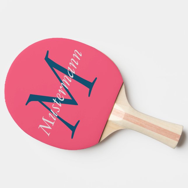 Raquete De Ping Pong Pink mit Monogramm (Lateral)