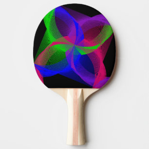 Raquete De Ping Pong Pino de Pino de Pino da Mistura Circular Geométric