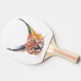 Raquete De Ping Pong Pino do Lynx Ping, Borracha Vermelha
