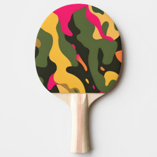 Raquete De Ping Pong Pino do pino Abstrato da Camo