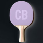 Raquete De Ping Pong Pino do Pino do Ping Violeta Suave de Cor de Tendê<br><div class="desc">Apresentando a cor de primavera da tendência: Violeta Suave. Este pântano de ping moderno e minimalista, com um simples monograma personalizável de duas letras com letra amarela clara, adiciona uma pop de cor ao seu jogo. Seu design simples e limpo em uma cor sólida oferece um apelo de eterno, perfeito...</div>