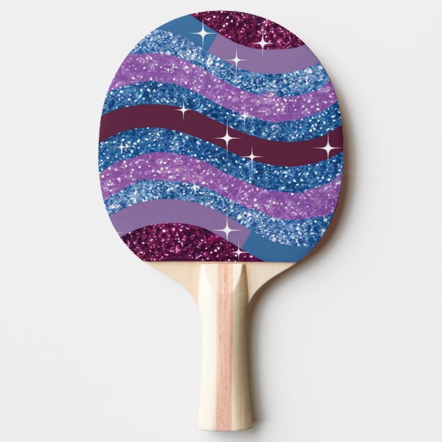 Raquete De Ping Pong Pino do Pong Ping Waves Azul da Borda (Frente)