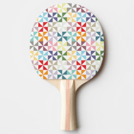 Raquete De Ping Pong Pino Geométrico Colorido