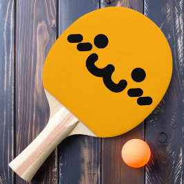 Raquete De Ping Pong Pino Pino Cor de Cor Laranja De Face Cortada